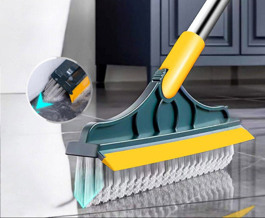 2 In 1 Floor Scrub Brush Rotating With Long Handle