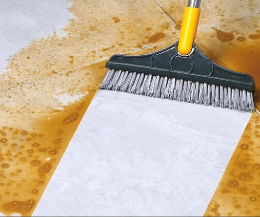 2 In 1 Floor Scrub Brush Rotating With Long Handle